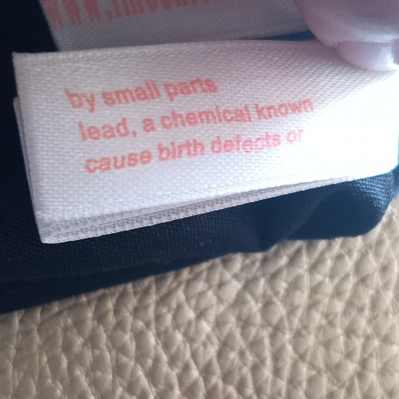 NWOT IMOSHION Bonjour Au Revoir Gold Vegan Leather Wristlet Purse Makeup Bag - Picture 10 of 10